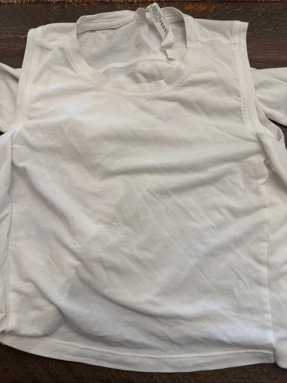 Lululemon Athletica gathering grow tank white size 2 EUC wrap tie crop yoga